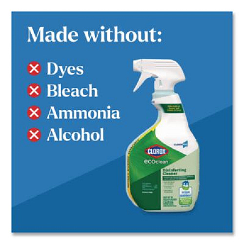 Clorox Pro EcoClean Disinfecting Cleaner, Unscented, 32 oz Spray Bottle, 9/Carton (60213CT)