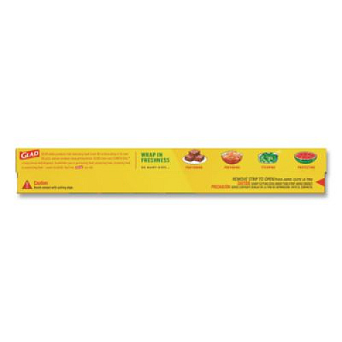 Glad Cling'N Seal Plastic Food Wrap, 12" x 33.3 yd, 100 sq ft Roll, 16 Rolls/Carton (60684)