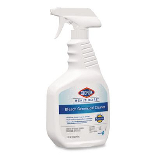 Clorox Healthcare Bleach Germicidal Cleaner, 32 oz Spray Bottle, 6/Carton (68970)
