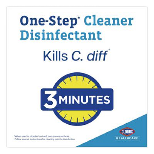 Clorox Healthcare Dispatch Hospital Cleaner Disinfectant Towels w/Bleach, 1-Ply, 6.75 x 8, Unscented, White, 150/Canister, 8 Canisters/Carton (69150)