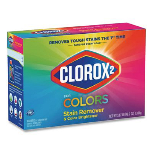 Clorox 2 for Colors Stain Remover and Color Brightener Powder, Original, 49.2 oz Box, 4/Carton (03098)