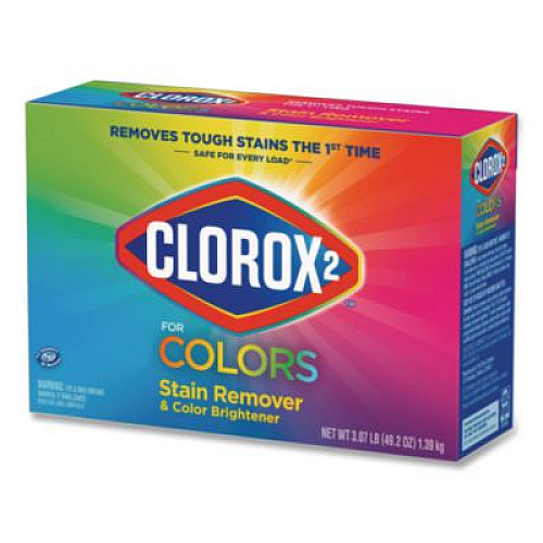 Clorox 2 for Colors Stain Remover and Color Brightener Powder, Original, 49.2 oz Box, 4/Carton (03098)