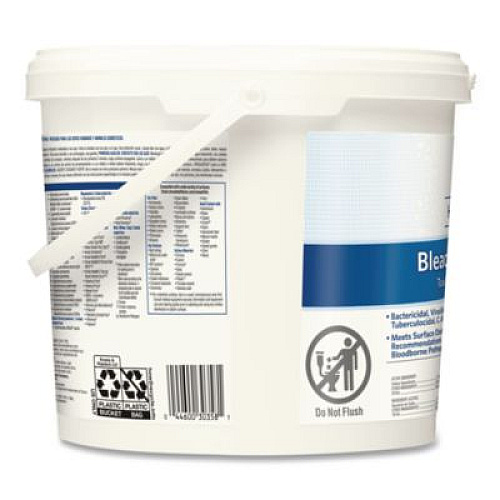 Clorox Healthcare Bleach Germicidal Wipes, 1-Ply, 12 x 12, Unscented, White, 110/Bucket, 2 Buckets/Carton (30358CT)