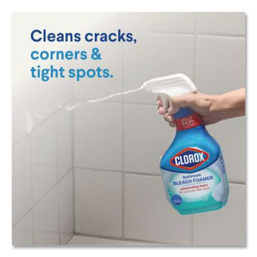 Clorox Bathroom Foamer with Bleach, Ocean Mist, 30 oz Spray Bottle, 9/Carton (30614)