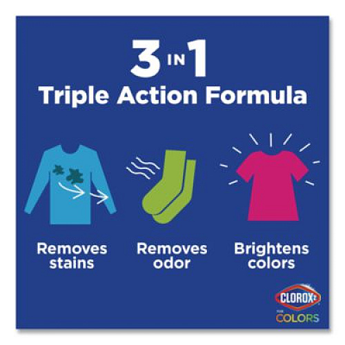 Clorox 2 For Colors Stain Remover and Laundry Additive, 3-in-1, Original Scent, 88 oz Bottle, 4/Carton (30713CT)
