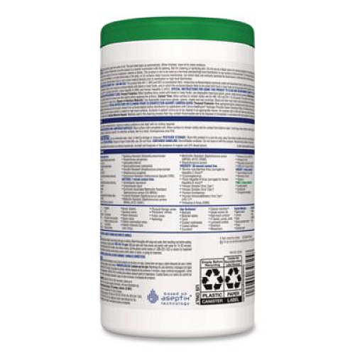 Clorox Healthcare Hydrogen Peroxide Cleaner Disinfectant Wipes, 5.75 x 6.75, Unscented, White, 155/Canister, 6 Canisters/Carton (30825CT)