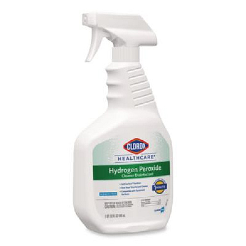 Clorox Healthcare Hydrogen-Peroxide Cleaner/Disinfectant, 32 oz Spray Bottle, 9/Carton (30828CT)