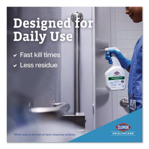Clorox Healthcare Hydrogen-Peroxide Cleaner/Disinfectant, 32 oz Spray Bottle, 9/Carton (30828CT)