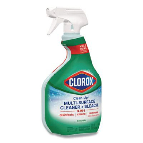 Clorox Clean-Up Multi-Surface Cleaner with Bleach, Original, 32 oz Spray Bottle, 9/Carton (31221)