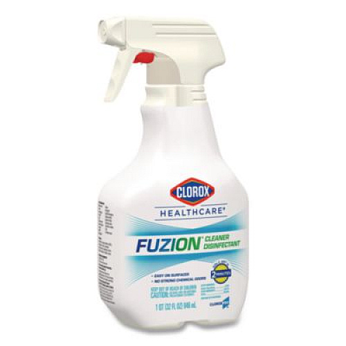 Clorox Healthcare Fuzion Cleaner Disinfectant, Unscented, 32 oz Spray Bottle, 9/Carton (31478)