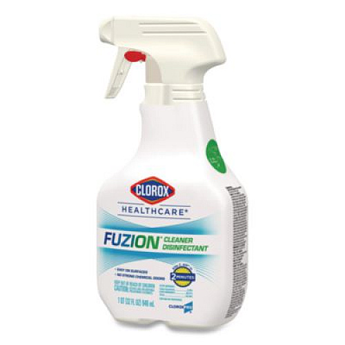 Clorox Healthcare Fuzion Cleaner Disinfectant, Unscented, 32 oz Spray Bottle, 9/Carton (31478)