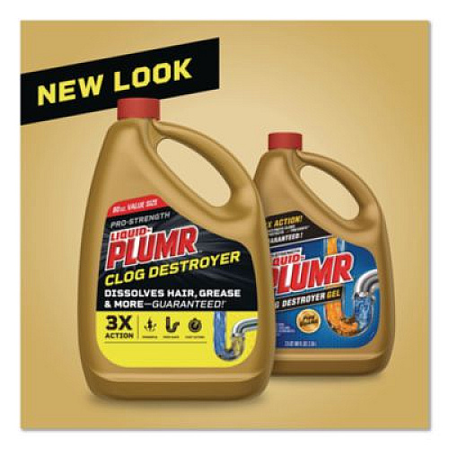 Liquid Plumr Pro-Strength Full Clog Destroyer Plus PipeGuard, Gel, 80 oz (00228EA)