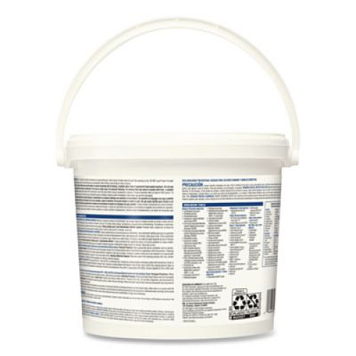 Clorox Healthcare Bleach Germicidal Wipes, 1-Ply, 12 x 12, Unscented, White, 110/Bucket (30358)