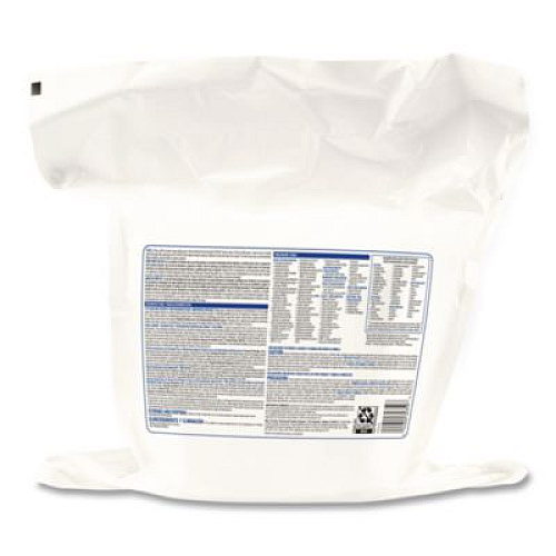Clorox Healthcare Bleach Germicidal Wipes, Refill for Bucket, 1-Ply, 12 x 12, Unscented, White, 110/Pouch (30359)