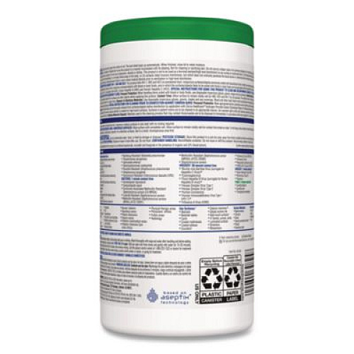 Clorox Healthcare Hydrogen Peroxide Cleaner Disinfectant Wipes, 6.75 x 5.75, Unscented, 155 Wipes/Canister (30825)