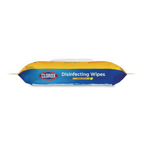 Clorox Disinfecting Cleaning Wipes, Flex Pack, 1-Ply, 8 x 7, Lemon Scent, White, 75 Towels/Box (31404)