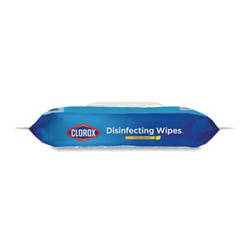 Clorox Disinfecting Cleaning Wipes, Flex Pack, 1-Ply, 8 x 7, Lemon Scent, White, 75 Towels/Box (31404)