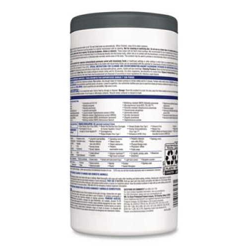 Clorox Healthcare VersaSure Cleaner Disinfectant Wipes, 1-Ply, 6.75 x 8, Original Scent, White, 85 Towels/Can (31757EA)