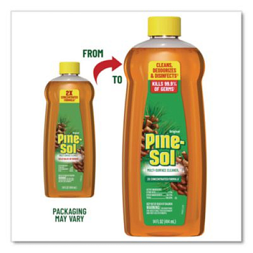 Pine-Sol Multi-Surface Cleaner Disinfectant Concentrated, Pine Scent, 14 oz Bottle (60146EA)
