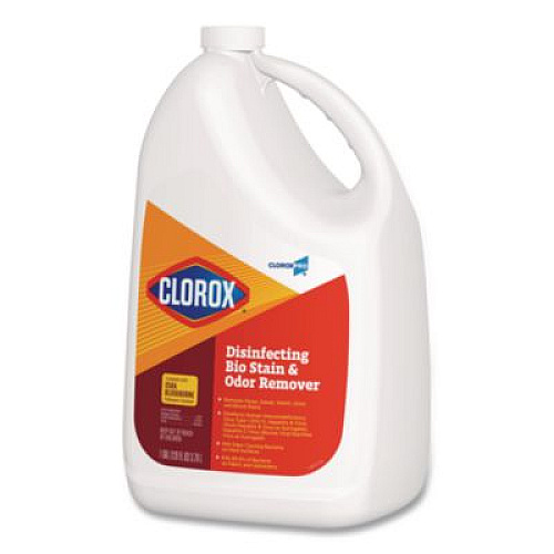 CloroxPro Disinfecting Bio Stain and Odor Remover, Fragranced, 128 oz Refill Bottle (31910EA)