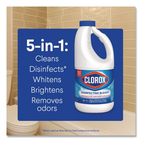 Clorox Concentrated Regular Disinfecting Bleach, 43 oz Bottle (32260)