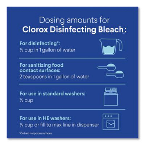 Clorox Concentrated Regular Disinfecting Bleach, 43 oz Bottle (32260)