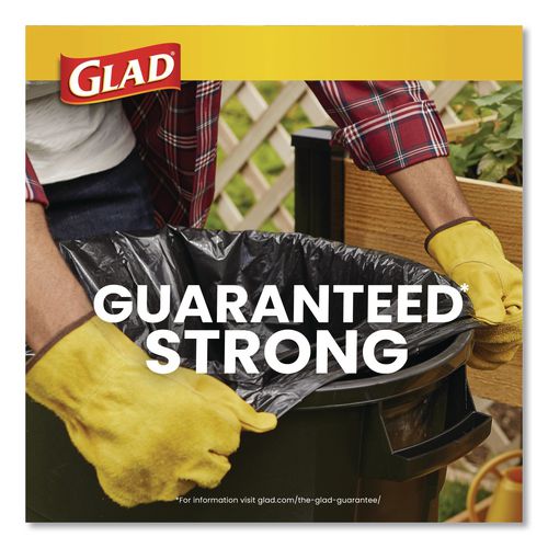 Large Quick-Tie Trash Bags, Lawn and Leaf, 39 gal, 0.95 mil, 32.5 x 41, Black, 12 Bags/Box (70028EA)