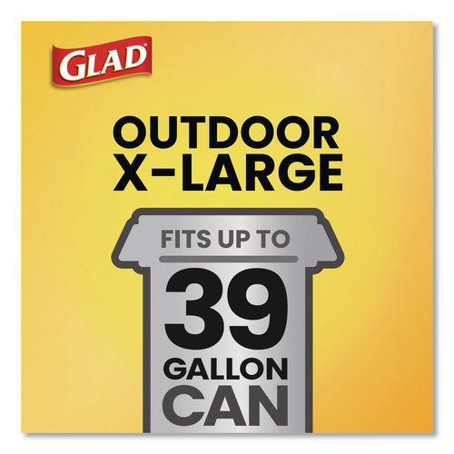 Large Quick-Tie Trash Bags, Lawn and Leaf, 39 gal, 0.95 mil, 32.5 x 41, Black, 12 Bags/Box (70028EA)