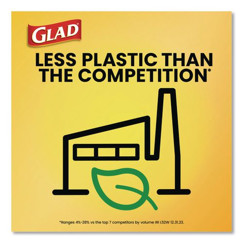 Large Quick-Tie Trash Bags, Lawn and Leaf, 39 gal, 0.95 mil, 32.5 x 41, Black, 12 Bags/Box (70028EA)