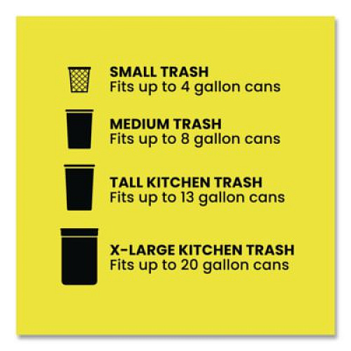 Glad ForceFlex Kitchen Drawstring Trash Bags, 13 gal, Gain Fresh Clean Scent, 24 x 27.38, White, 80/Box (78899BX)