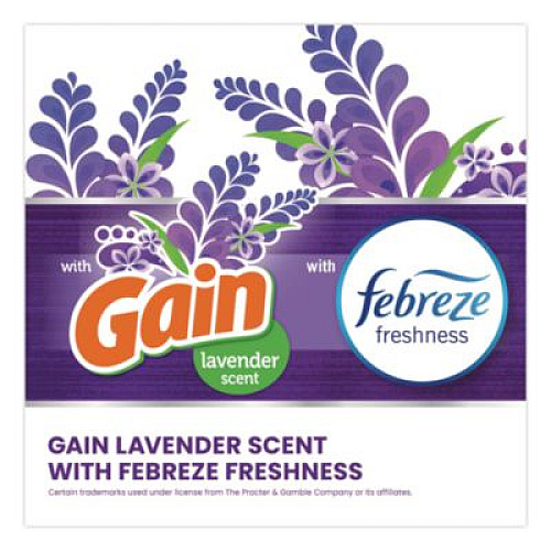 Glad ForceFlex Kitchen Drawstring Trash Bags, 13 gal, Gain Lavender with Febreze Freshness, 24 x 27.38, White, 80/Box (78902BX)