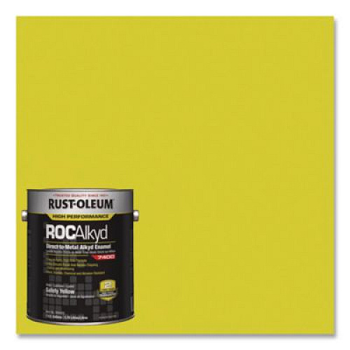 Rust-Oleum High Performance 7400 System 450 VOC DTM Alkyd Enamel Paint, Gloss Safety Yellow, 1 gal. Bucket/Pail, 2/Carton (944402)