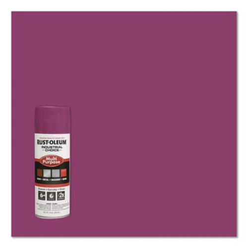 Rust-Oleum Industrial Choice 1600 System Multi-Purpose Enamel Spray Paint, Gloss Purple, 12 oz Aerosol Can, 6/Carton (1670830)