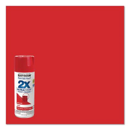 Rust-Oleum Painter's Touch 2X Ultra Cover Spray Paint, Gloss Apple Red, 12 oz Aerosol Can, 6/Carton (334024)