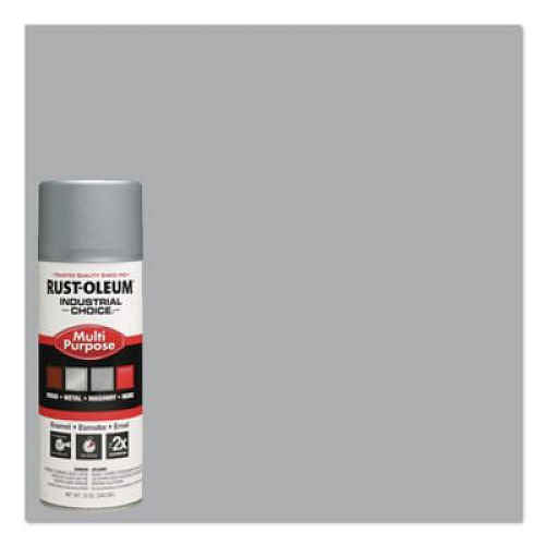 Rust-Oleum Industrial Choice 1600 System Multi-Purpose Enamel Spray Paint, Gloss Aluminum, 12 oz Aerosol Can, 6/Carton (1614830)