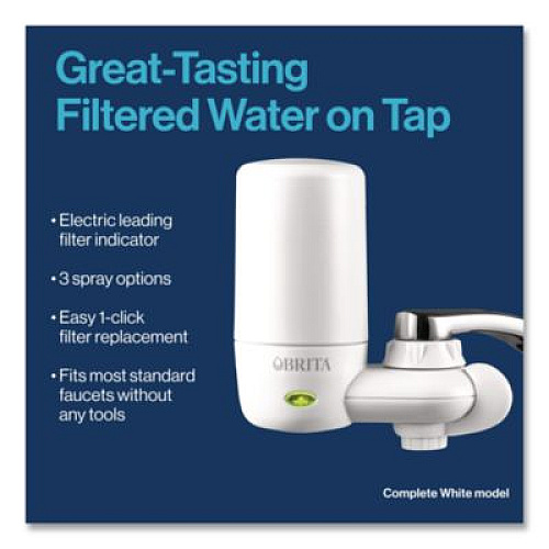Brita On Tap Faucet Water Filter System Replacement Filters, Faucet Filter, White (36309)