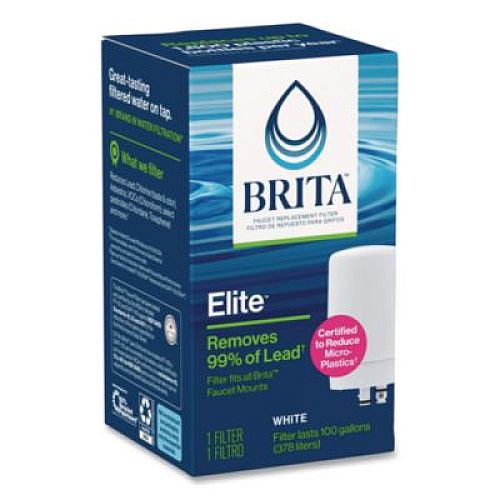 Brita On Tap Faucet Water Filter System Replacement Filters, Faucet Filter, White (36309)