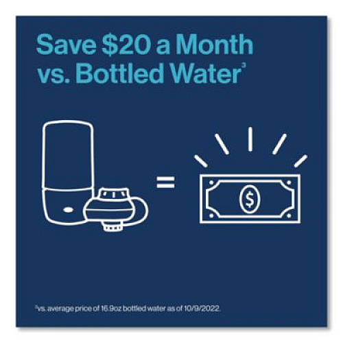 Brita Water Faucet Mount Filtration System with 1 Elite Advanced Replacement Filter, White (42201)