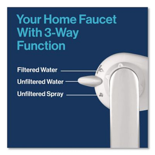 Brita Water Faucet Mount Filtration System with 1 Elite Advanced Replacement Filter, White, 4/Carton (42201CT)
