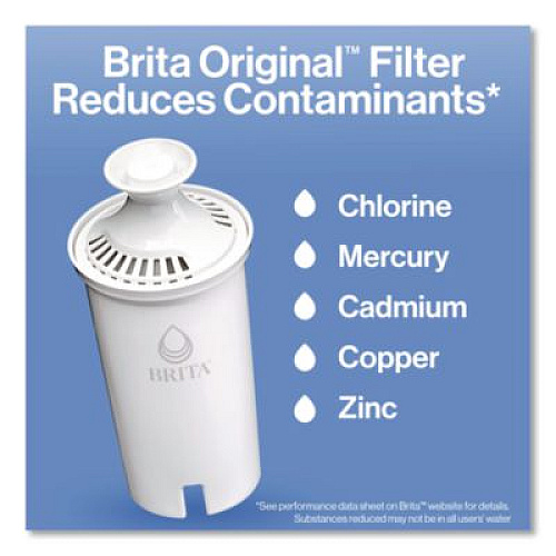 Brita Tahoe Water Pitcher with Standard Filter, 10 Cups, Clear, 2/Carton (50684CT)
