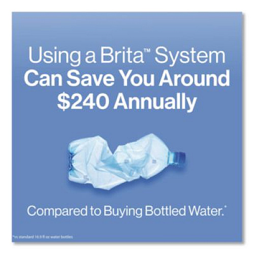 Brita Tahoe Water Pitcher with Standard Filter, 10 Cups, Clear, 2/Carton (50684CT)