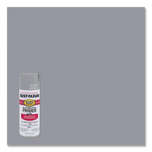 Rust-Oleum Stops Rust Auto Primer, Flat Gray, 12 oz Aerosol Can, 6/Carton (2081830)
