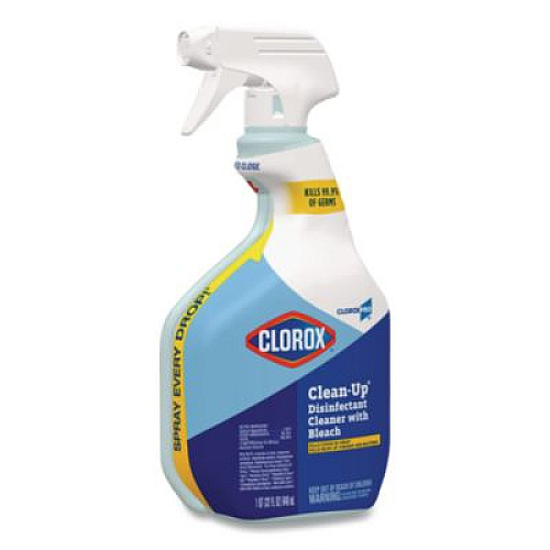CloroxPro Clean-Up Disinfectant Cleaner with Bleach, 32 oz Smart Tube Spray, 9/Carton (35417CT)