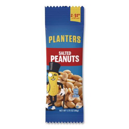 Planters Salted Peanuts, 1.75 oz Pack, 18 Packs/Box (20900627)
