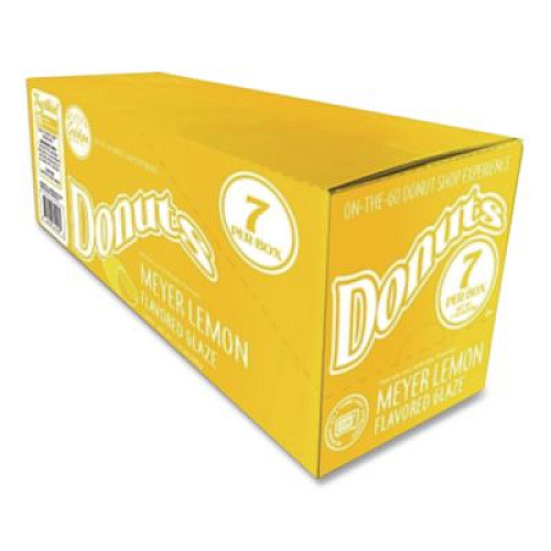 Golden Dough Foods Meyer Lemon Glazed Donut, Lemon, 2.7 oz Individually Wrapped, 7 Donuts/Carton (30700396)