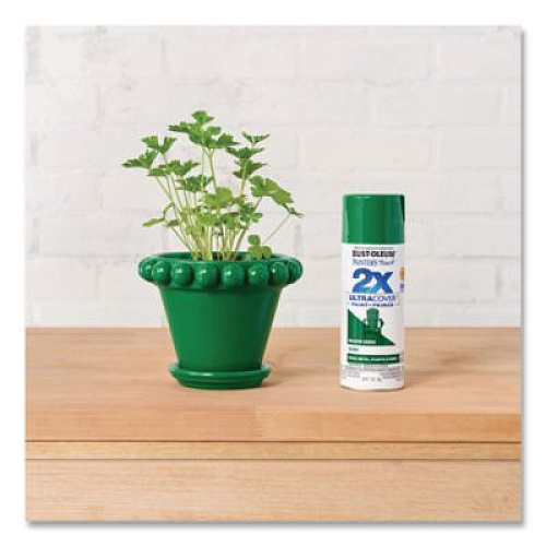 Rust-Oleum Painter's Touch 2X Ultra Cover Spray Paint, Gloss Meadow Green, 12 oz Aerosol Can, 6/Carton (334039)