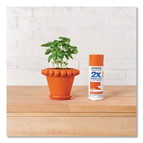 Rust-Oleum Painter's Touch 2X Ultra Cover Spray Paint, Gloss Real Orange,12 oz Aerosol Can, 6/Carton (334043)