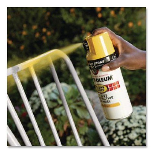 Rust-Oleum Stops Rust Spray Paint, Gloss Yellow, 12 oz Aerosol Can, 6/Carton (7747830)