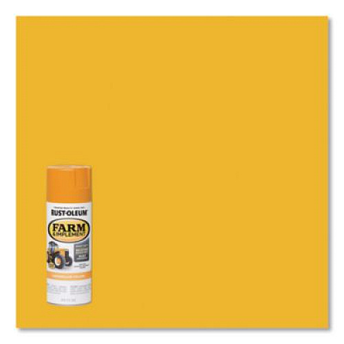 Rust-Oleum Specialty Farm and Implement Spray Paint, Gloss Caterpillar Yellow, 12 oz Aerosol Can, 6/Carton (280140)