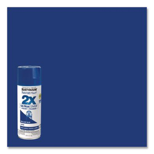 Rust-Oleum Painter's Touch 2X Ultra Cover Spray Paint, Gloss Brilliant Blue, 12 oz Aerosol Can, 6/Carton (334027)